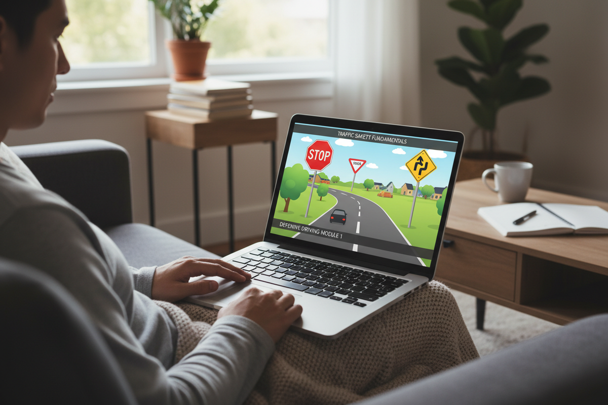 watching traffic school video